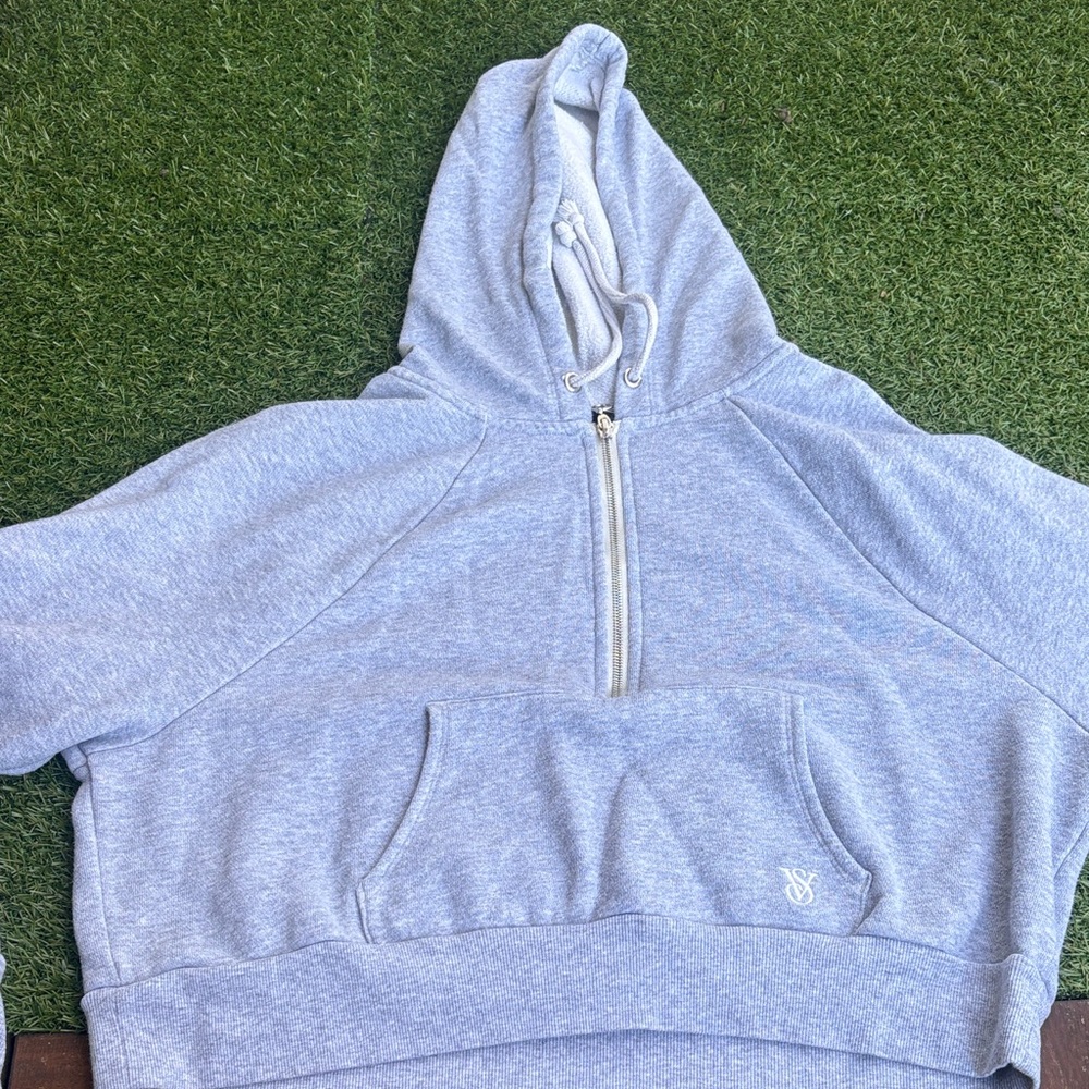 Victoria secret Gray Half-Zip Hoodie